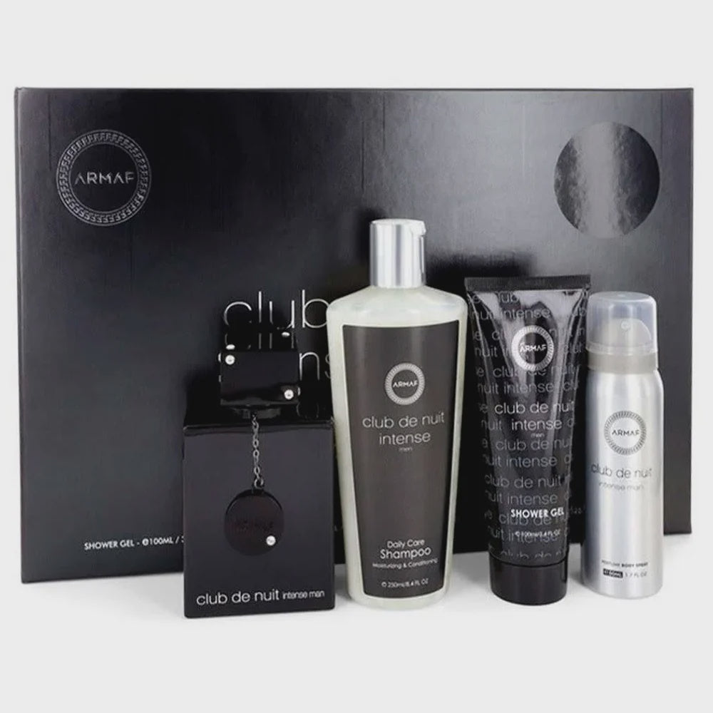 Club de Nuit Intense Men Set 3.6oz EDT & 3.4oz SG & 1.7oz BS & 8.4oz Shampoo