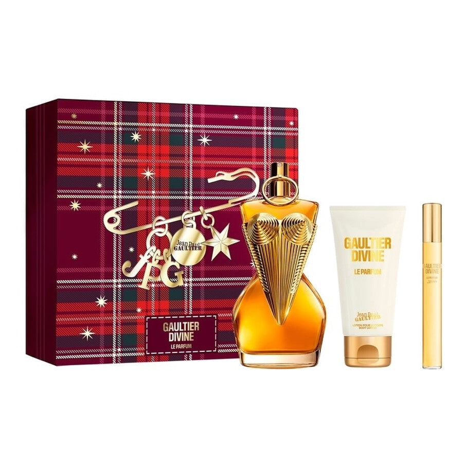 Divine Le Parfum JPG Set 3.3oz EDP & 3.3oz Body Lotion & .34oz EDP Intense Mini