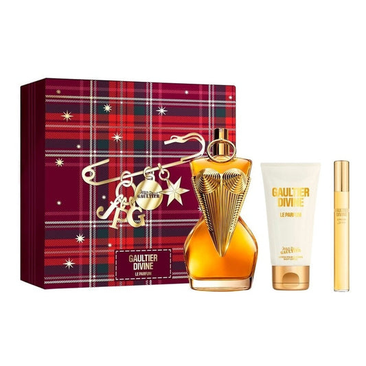 Divine Le Parfum JPG Set 3.3oz EDP & 3.3oz Body Lotion & .34oz EDP Intense Mini