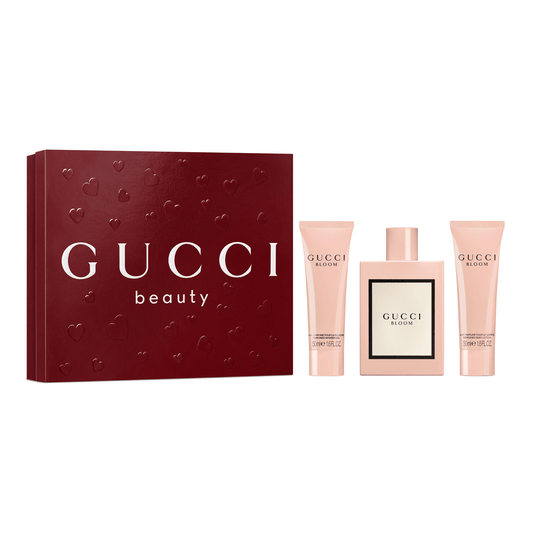 Gucci Bloom Gift Set 3.3oz EDP & 1.7oz Body Lotion & 1.7oz Shower Gel