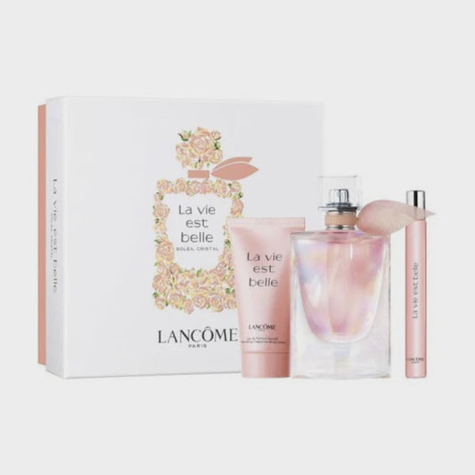 La Vie est Belle Soleil Cristal Set 1.7oz EDP & 1.6oz BL & .34oz EDP Mini