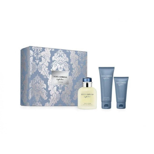 D&G Light Blue Gift Set 4.2oz EDT & 1.6oz ASB & 1.6oz Shower Gel