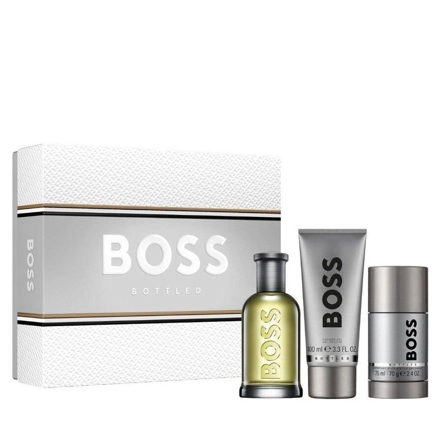 Hugo Boss Bottled Men Set 3.4oz EDT & 3.4oz Shower Gel & 2.4oz Deodorant