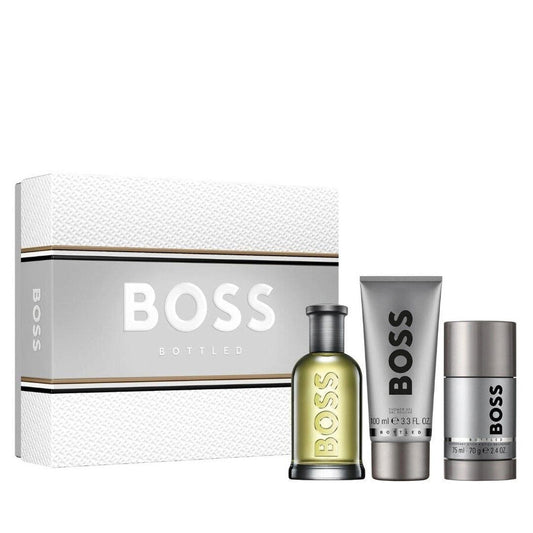 Hugo Boss Bottled Men Set 3.4oz EDT & 3.4oz Shower Gel & 2.4oz Deodorant