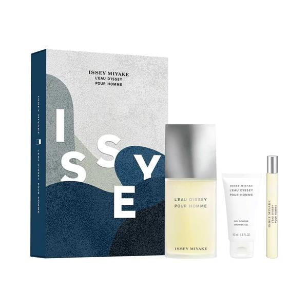 Issey Miyake L'eau D'Issey Men Gift Set 4.2oz EDT & 1.6oz Shower Gel & .5oz Mini EDT